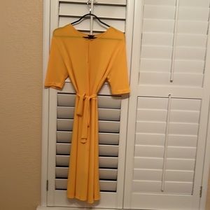 Ann Taylor mid length yellow dress worn once